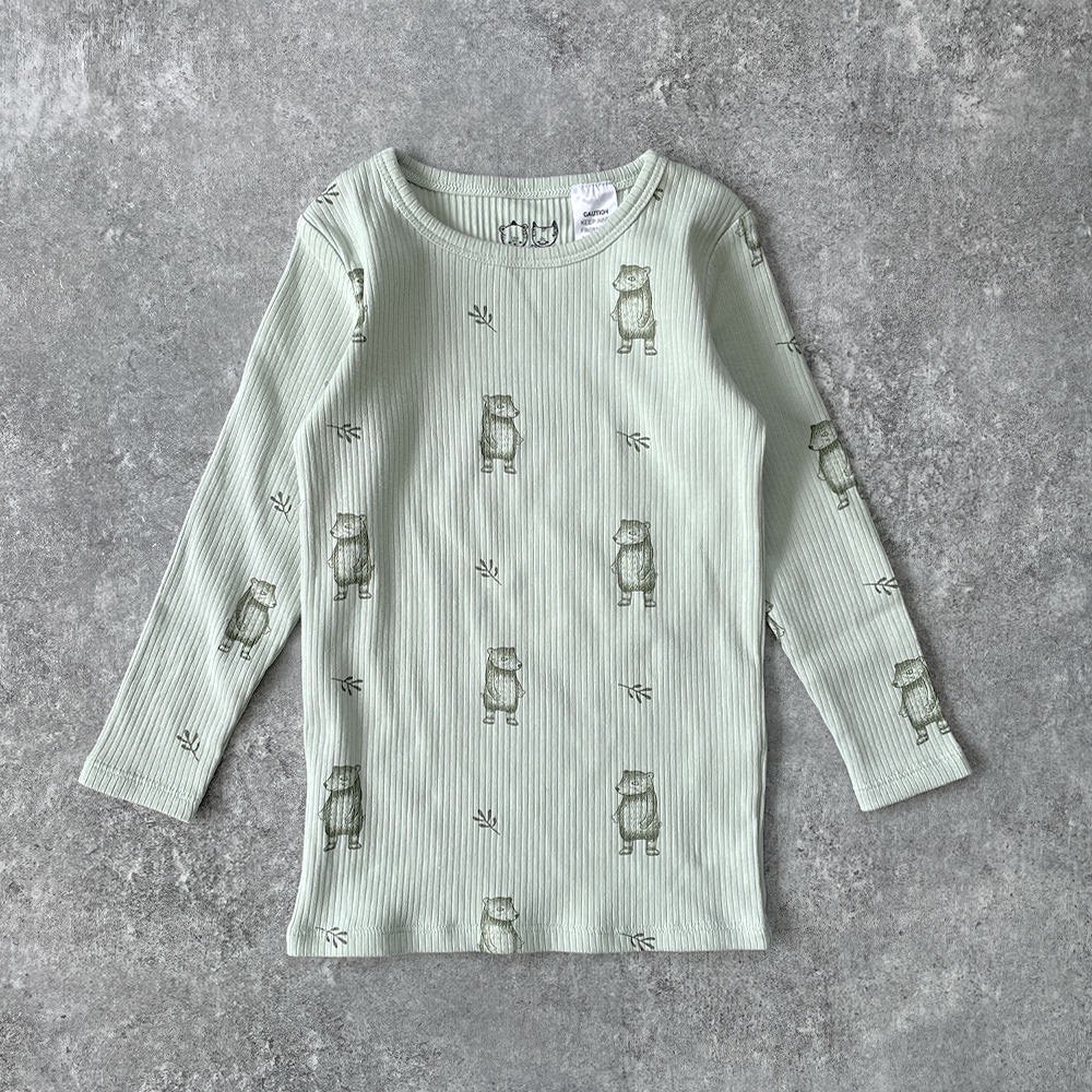  Wilson and Frenchy Bear Hug Organic Rib Long Sleeve Pyjamas ウィルソン アンド フレンチー 長袖リブパジャマ（ベアハグ）