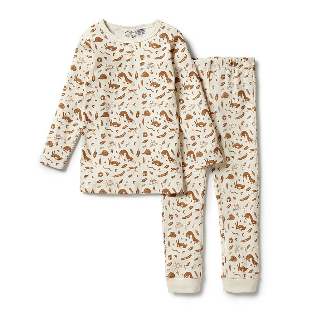  Wilson and Frenchy Hello World
Organic Rib Long Sleeve Pyjamas ウィルソン アンド フレンチー 長袖パジャマ（ハローワールド）