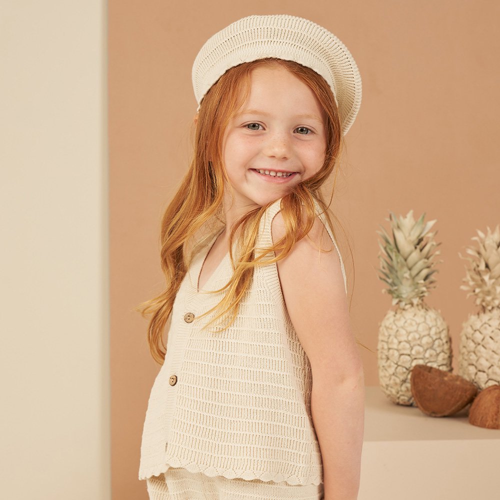  Rylee + Cru KNIT VEST NATURAL ライリーアンドクルー ニットベスト（ナチュラル）