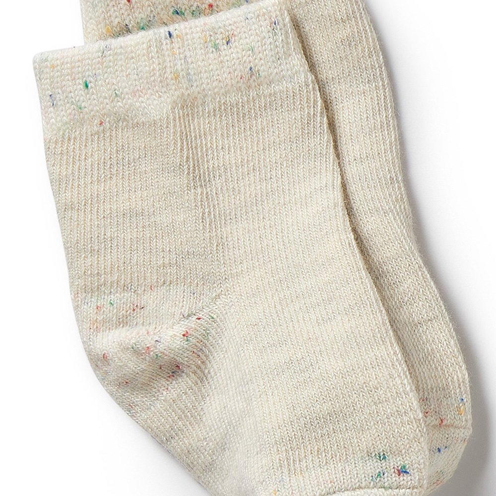  Wilson and Frenchy Organic 3 Pack Baby Socks Cream, Oatmeal, Grey Cloud ソックス3足セット（クリーム系）