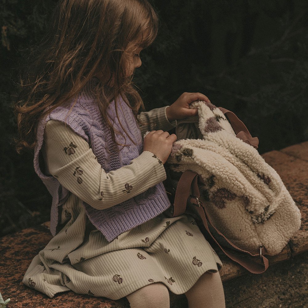 Garbo&Friends Prune Beige Pile Backpack ガルボアンドフレンズ バッグパック（プルーンベージュ）