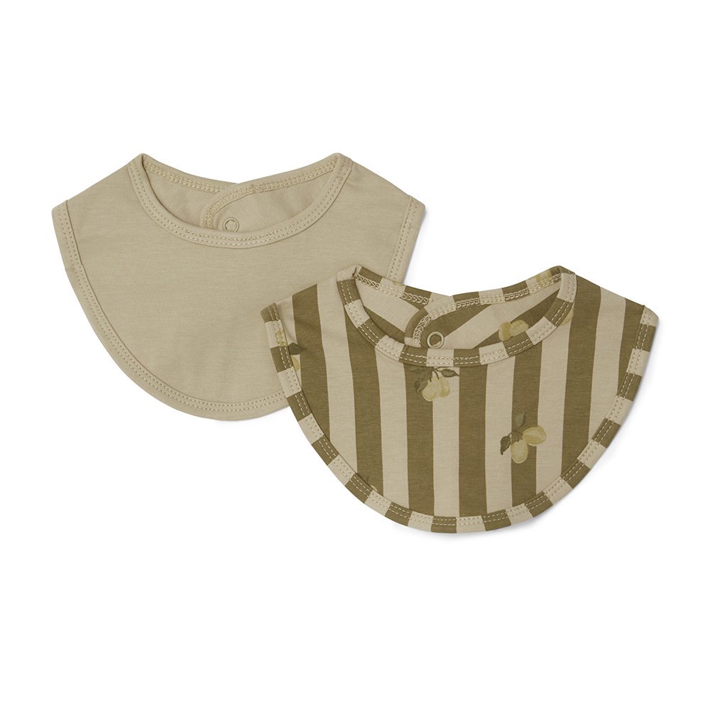 Garbo&Friends Stripe Prune Jersey Bib 2pcs ガルボアンドフレンズ ビブ2枚組（ストライププルーン）