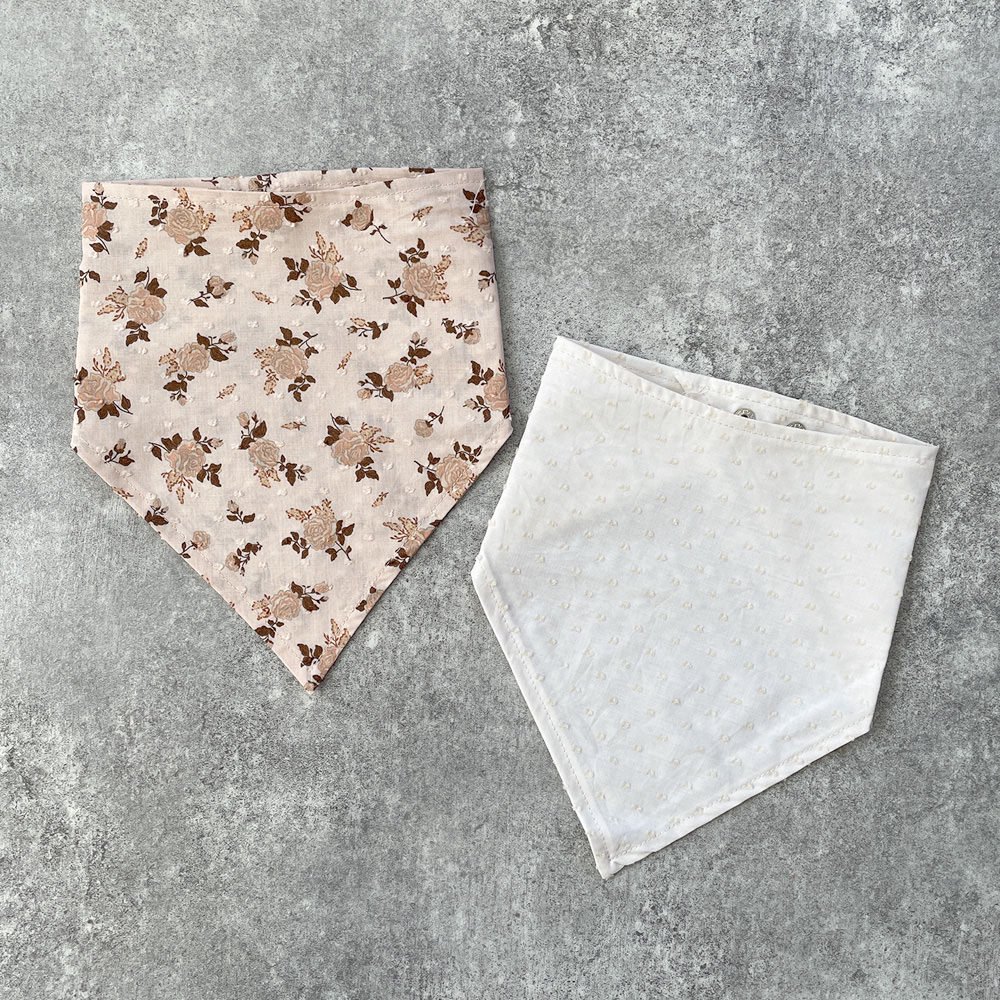  Rylee + Cru SCARF BIB SET HARVEST ROSE,NATURAL ライリーアンドクルー ビブ2枚組（ハーベストローズ/ナチュラル）