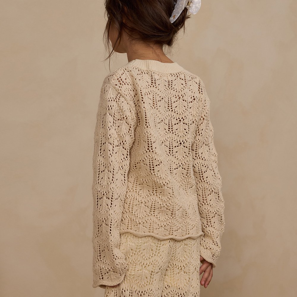 Rylee + Cru CROCHET KNIT PULLOVER NATURAL ライリーアンドクルー クロシェニットプルオーバー（ナチュラル）